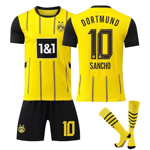 2425 Dortmund hemmafotbollströja SANCHO tröja med strumpor XS(160-165cm)