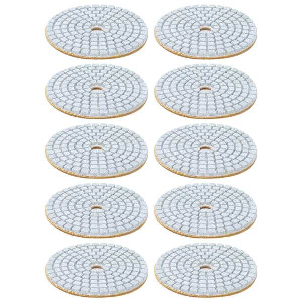 10Pcs 3in Diamond Wet Polishing Pad Soft Grinding Discs Polisher Accessories for Granite Marble150 Grits