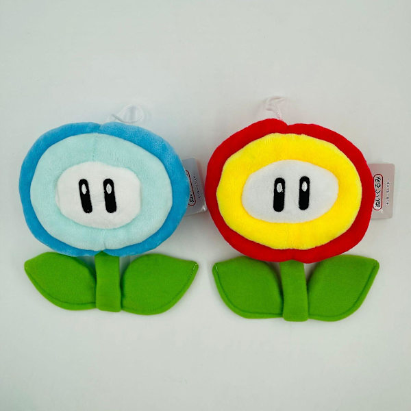 Super Mario Flowers Plyschleksaker Gosedjur Mjuka dockor Barn Födelsedag Julklapp 17cm -ES Blue red