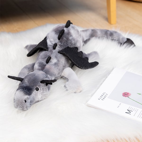 Sky Jelly Drage Plyslegetøj Sød Tegnefilm Pige Børneværelse Dukke Dekoration Scene Grey dragon 70cm