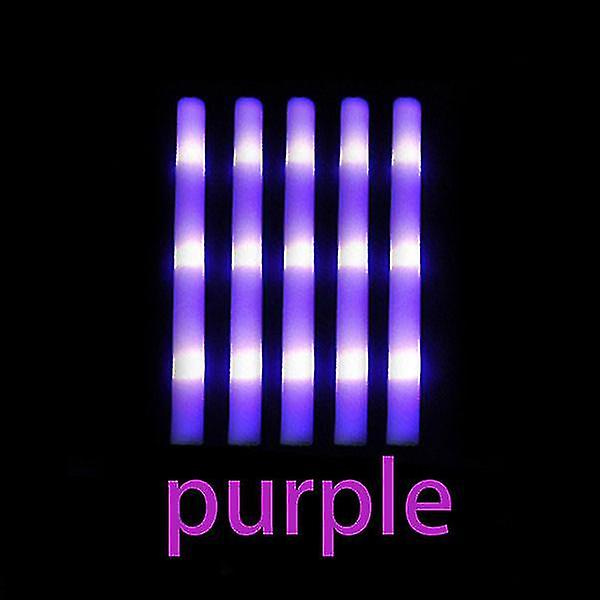 60st Färgglada Glow Sticks Light-up Led Foam Sticks Sponge Glowsticks Rave Glow-green -HG purple