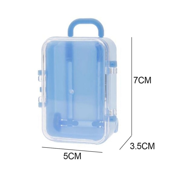 Sininen minimatkalaukkulaatikko persoonallisuus häälaatikko matkalaukkuvaunu case lelu pieni laatikko