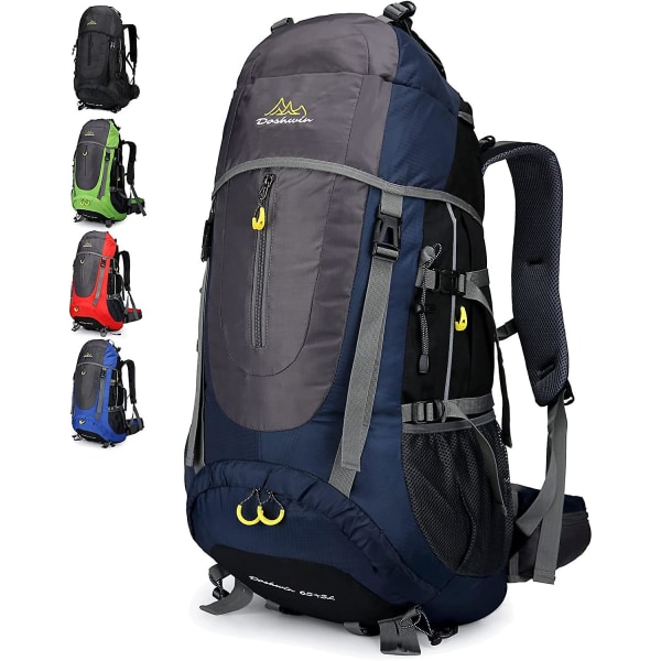 Doshwin 70l Ryggsäck Trekking Camping Resa Vandring Stor Ryggsäck För Män Kvinnor Dark Blue