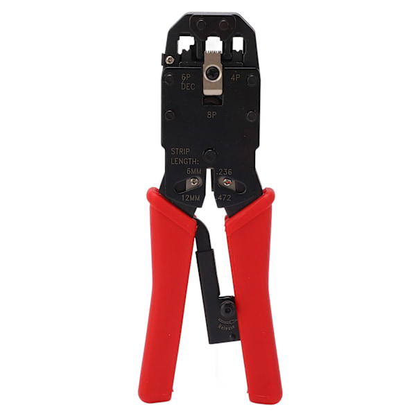 Nettverkskrimpverktøy Multi Usage Høy effektivitet Ratchet Crimper Stripper Tang Nettverkskrimpverktøy HT 2008R