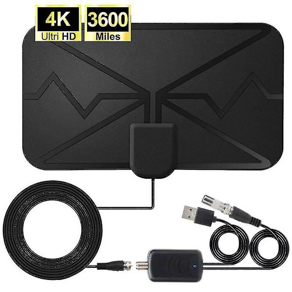 3600 Miles TV-antenn Uppgraderad Nyaste HDTV Inomhus Digital Förstärkt 4K 1080p -ge