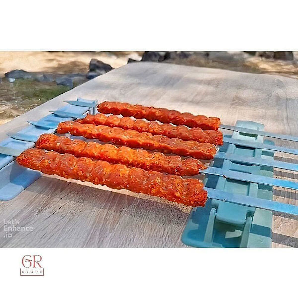 Grillspyd Kebab Maker Grill, Kebab Maker, Kebab Press, Manuell Kabob Form, Form Kofta Kebab som en tradisjonell kokk White
