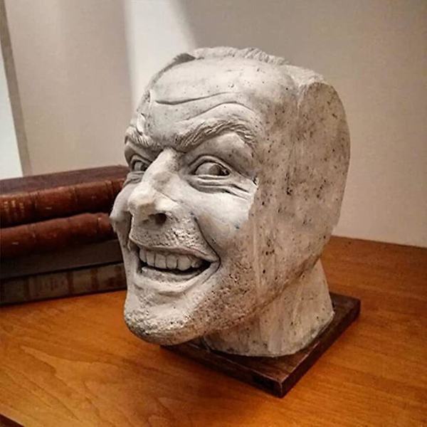 Unik Bogstøtte Heres Johnny Skulptur Af The Shining Biblioteks Harpiks Skrivebords Bogreol Ornament Til Bibliotek Kontor