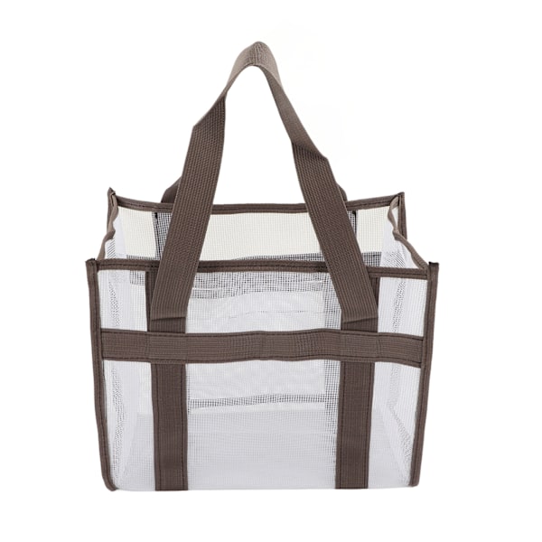 Bærbar Mesh Oxford Stoff Bag Stor Kapasitet Barn Shell Holding Bag for Utendørs Strand Basseng M