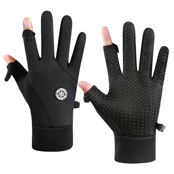 Cykelsolskyddshandskar Uv-skydd Snabbtorkande handskar för körning Ridning Vandring Black Flip Cover