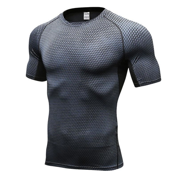 Herrarnas Baslager T-shirt Under Skin Tee Gym Sport Toppar Black M