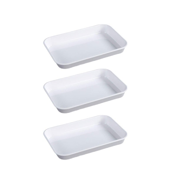 Rektangulær Hvit Plast Deli Display Brett Fat Serveringsfat Matrett