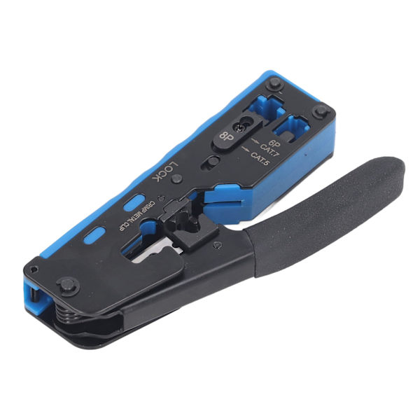 RJ45-krympeverktøysett, gjennomgang, alt-i-ett Ethernet-krymper for 8P 6P RJ-kontaktkrymping, kutting og stripping