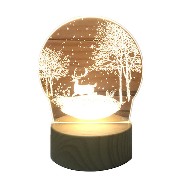 Ljussockel för Kristall Träbelyst Bas Stativ LED-lampor Displaybas Raw wood colour