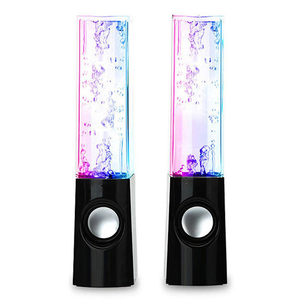 Wireless Dancing Water Speaker Led Light Fountain Speaker Home Party -ES Black