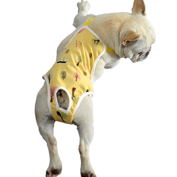Husdjurshygienbyxor Justerbart band Menstruationsshorts Tvättbar hundblöja Husdjursfysiologiska byxor för inomhusbruk Yellow M