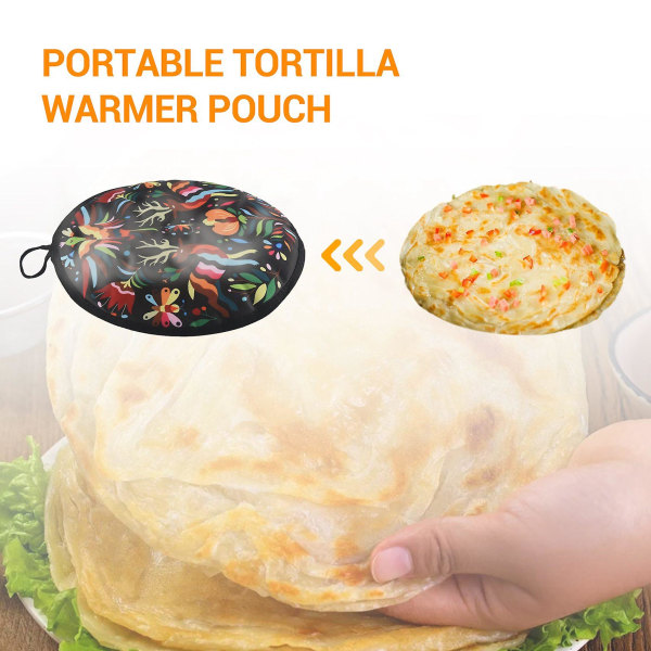 12 tommer stoftaske til burrito, bærbar tortilla-pose hjemme til mikroovn Restaurant madpandekage, c