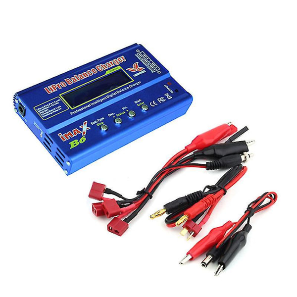 Imax B6 Lcd-skærm Digital Rc Lipo Nimh Batteribalanceoplader Multifunktion