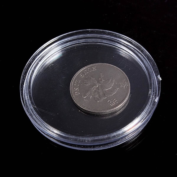 10 kpl Pieni pyöreä läpinäkyvä muovinen kolikkokapseleiden laatikko 21mm