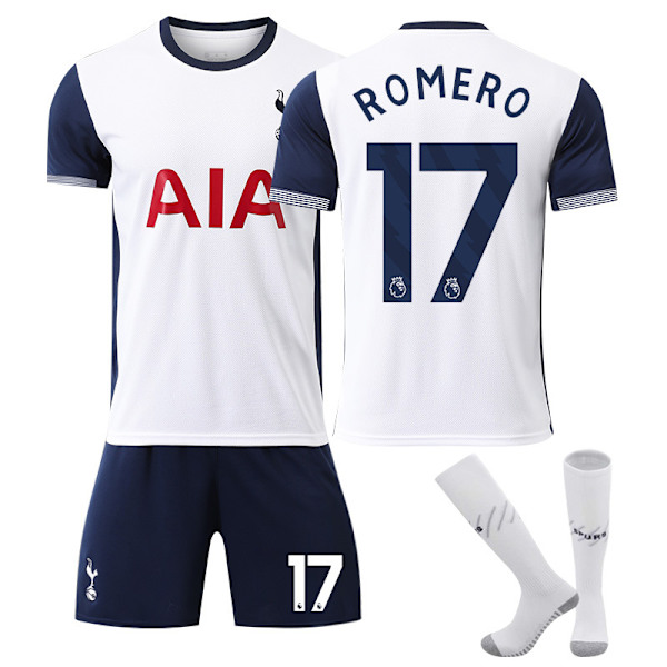 2425 Tottenham Hotspur hjemmefodboldtrøjesæt Romero med sokker S(165-170cm)