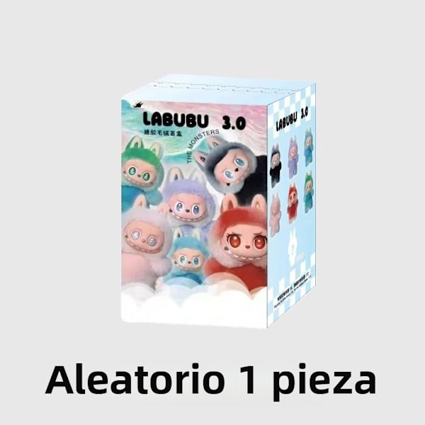 Labubu V3 The Monsters Big Into Energy-serien Vinyl Plysvedhæng Blind Box Face Doll Actionfigur Nøglering Gave Random 1 pcs
