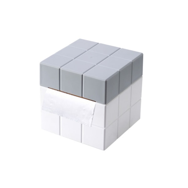 Creative Cube Tissue Box Opbevaring Papir Box Tissue Box Cover - Grå
