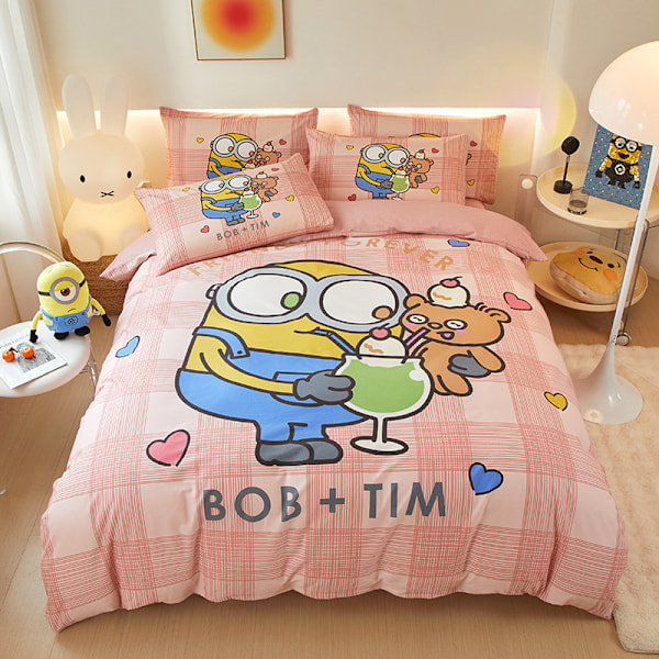 Minions-serien - Quiltset i tryckt bomull - Bob Double 200x230cm