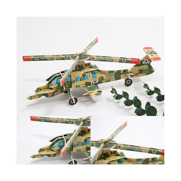 3D Papir Fighter Puslespil DIY Model Kit - Grøn