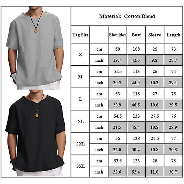 Herrar Toppar Enkla Sommar Kortärmade Casual T-shirts Light Blue M