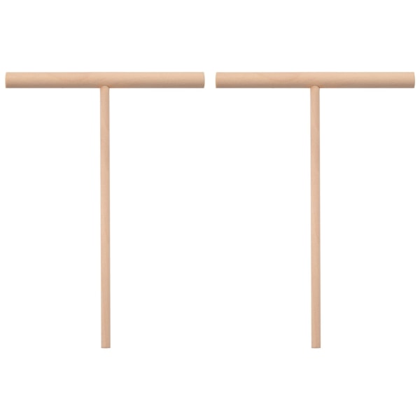 Praktisk T-formad Crepe Maker Pancake Smet Träspridare Stick Hemkök Verktygssats DIY Användning Wooden