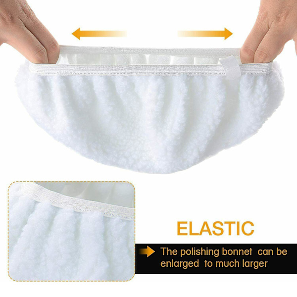 5 st 10 tum Bonnett Poleringsdyna Poleringsbuffert Bilbuffert Vaxare -HG White