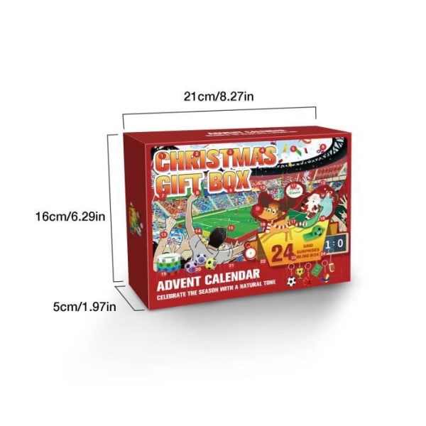 Julegaveboks 2023 - Adventskalender - Fotballtema - 24 Overraskelser Gaveboks for Barn