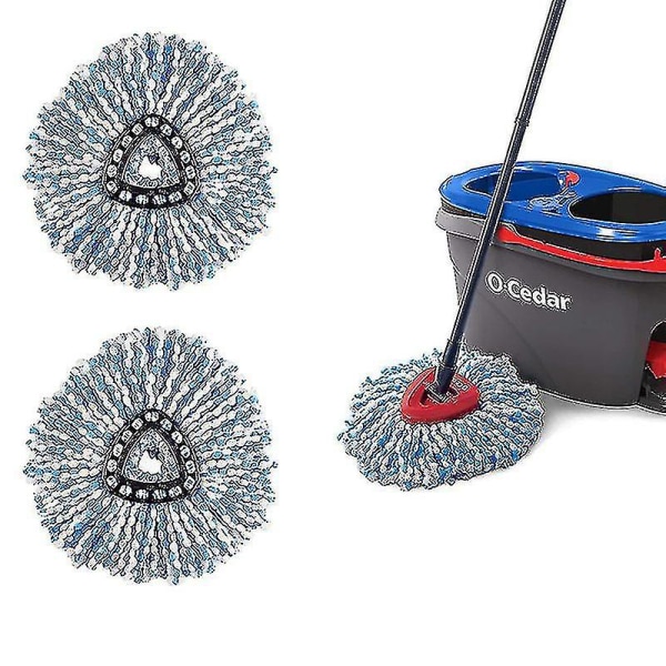 1/2/3/4 kpl Yhteensopiva Vileda/o-Cedar Microfiber Mop -tarvikkeiden kanssa, kääntyvä moppi lattianpuhdistukseen blue 4PCS