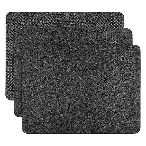 3 stk Varmebestandig Matte Kompatibel Med Benkeplate Varmebeskytter Ikke-Varmebestandig Matte Kjøkken Varmeputer For -ES Black