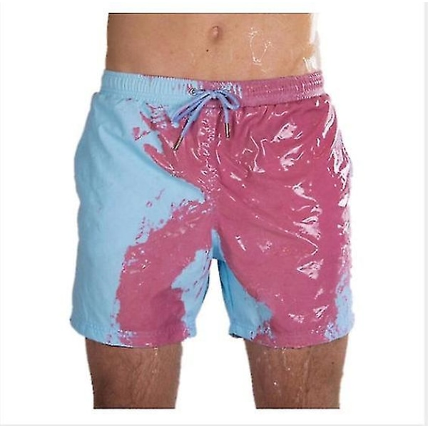 Magisk Skift farve Strandshorts Mænd Badebukser Badetøj Quick Dry Bading Purple 2XL