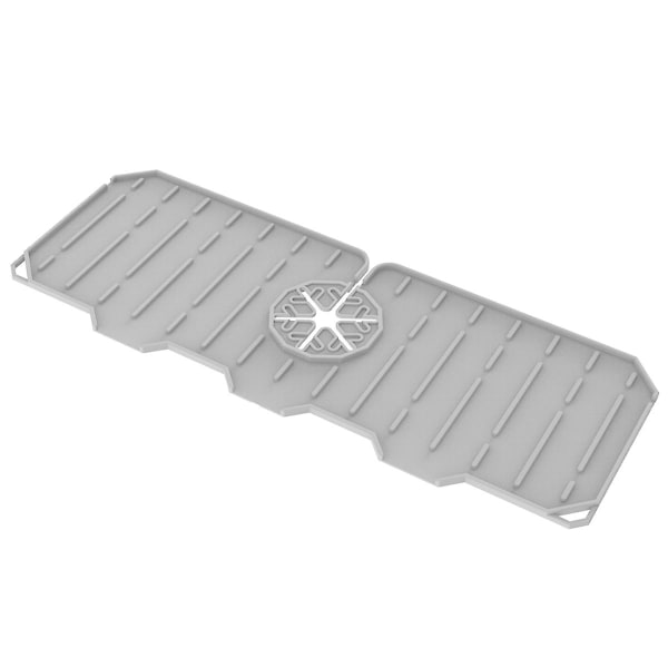 Bordplade Tør - Silikone Drypfangerbakke - Drypbeskytter Stænkbordplade - Tørremåtte, Vask S Gray