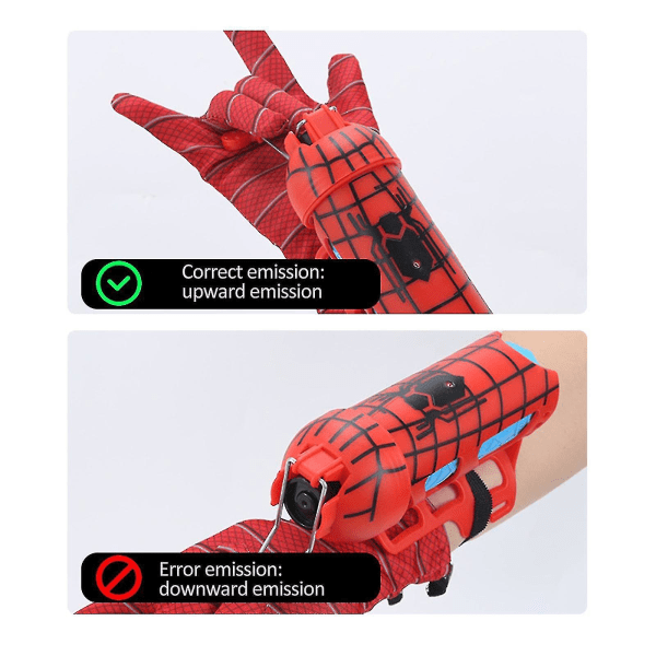 2024 Spider-man Glove Web Shooter Hero Launcher Set Spiderman Bracers Lelut B