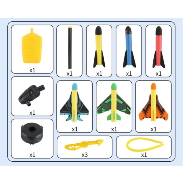 6 temppulentokonetta ilmaraketinheitin – hauskaa sisä- ja ulkotoimintaa 6–8-vuotiaille lapsille