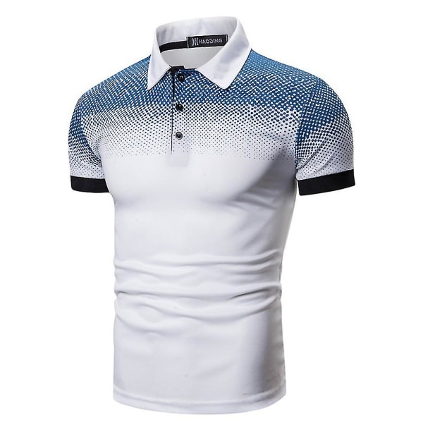 Herrarnas Kortärmad Poloshirt Sommar Toppar White S