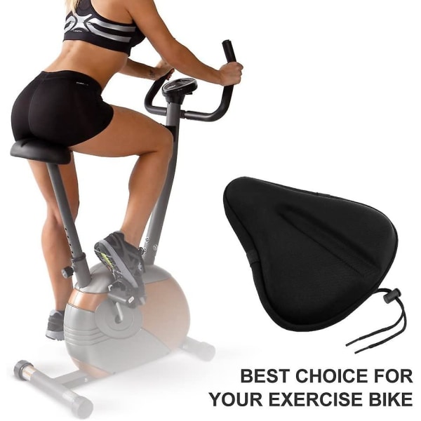 Sittdyna för motionscykel - Stort överdrag till cover i gel extra komfort, kompatibel med inomhuscykel, spincykel, motionscykel, stationär cykel, utomhus