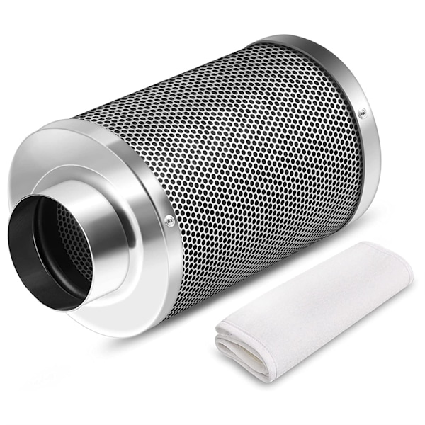 4 tommer Luft Carbon Filter Lugtkontrol, Vendbar Flange, Forfilter Inkluderet, Lugt-Skrubber til Dyrkningstelt Rum