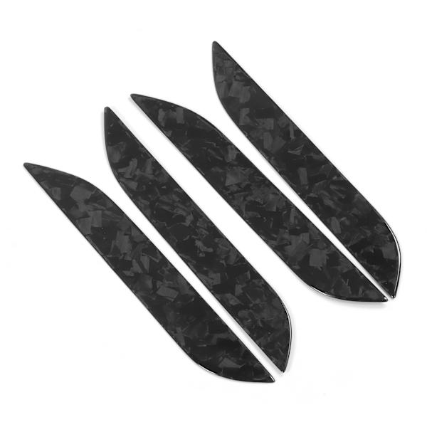 4 stk. Ytre Dørhåndtak Deksel Trim Ekte Karbonfiber Dekorasjon Passer Til Tesla Model S 2014-2021 Blankt Smidd Karbonfiber