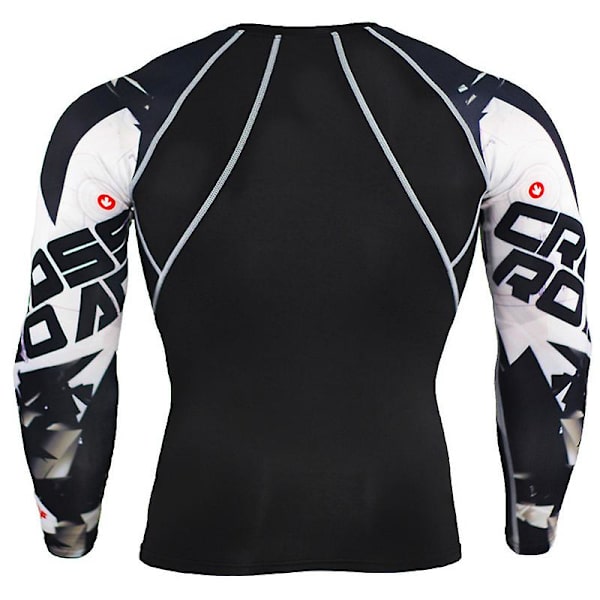 Herre Compression Base Layer Topper Sport Gym Muscle T-skjorte 3 M