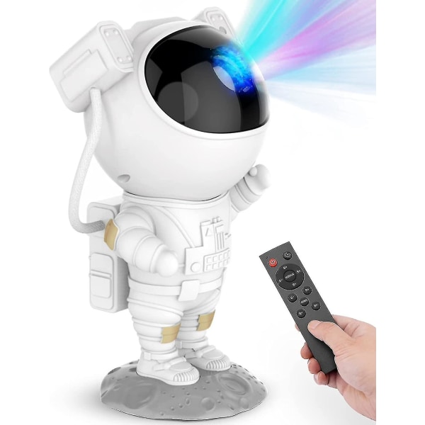 Galaxy Star Astro Alan Light Projector Tiktok Astronaut Nebula Night Lights Ovenlys Fjernbetjening Timing og 360 rotation Magneti -ES