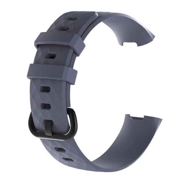 (S)Vaihto silikoninen urheilukellohihna Fitbit Charge 3 Fitness Activity 3 - Harmaa
