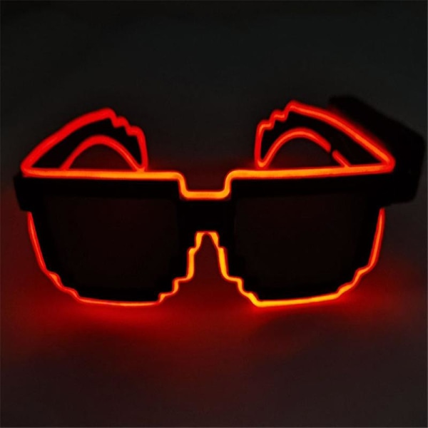 Led visir briller 10 farger futuristiske briller lys opp briller Honeycomb lysende briller for voksne red