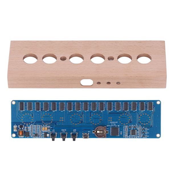 DIY IN14 Gløderør Ur Kit Bøg Træ Skal Modul Lamper Samling USB 5V Interface