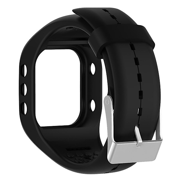 Säädettävä urheilusilikoninen watch ranneke, joka on yhteensopiva Polar A300 Smart Rannekorun kanssa -HG Black