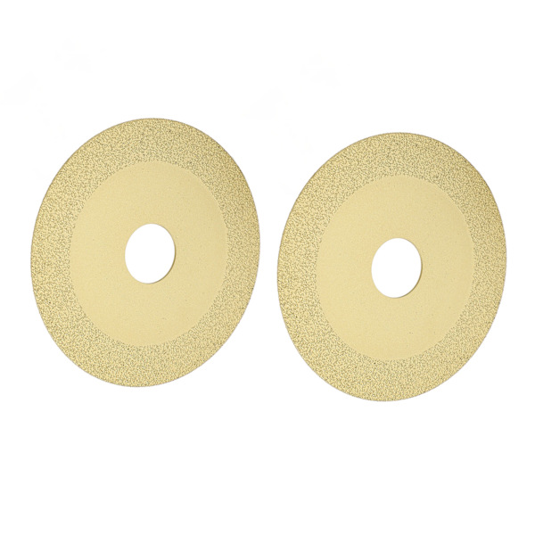 2 kpl lasileikkuulevyä 22 mm sisähalkaisija 100 mm ulkohalkaisija 15 mm hiekka leveys 1 mm paksu timanttisahanterä laatta kristalli viinipullo samppanja kulta