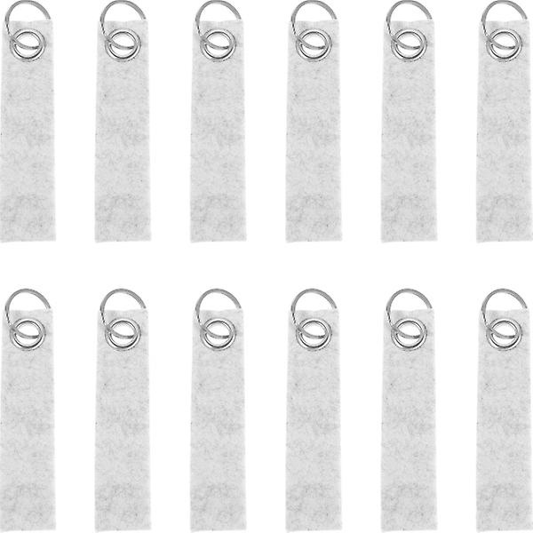 20 kpl Tyhjiä Huopa Avaimenperiä Huopa Avaimenperät Käsityöt DIY Huopa Avaimenperät Koristeet Light Grey 14.5X3cm