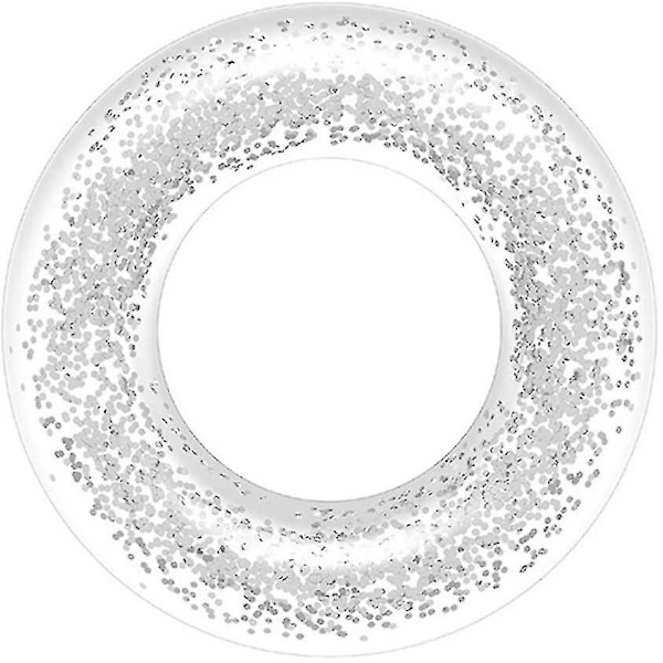 Svømmering, Oppustelig Pool Float, Klare Float Tubs, Glitter Svømmering, Pool Legetøj til Sommer Swim Pool Strand Legetøj silver 60cm
